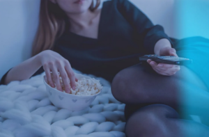 watching tv